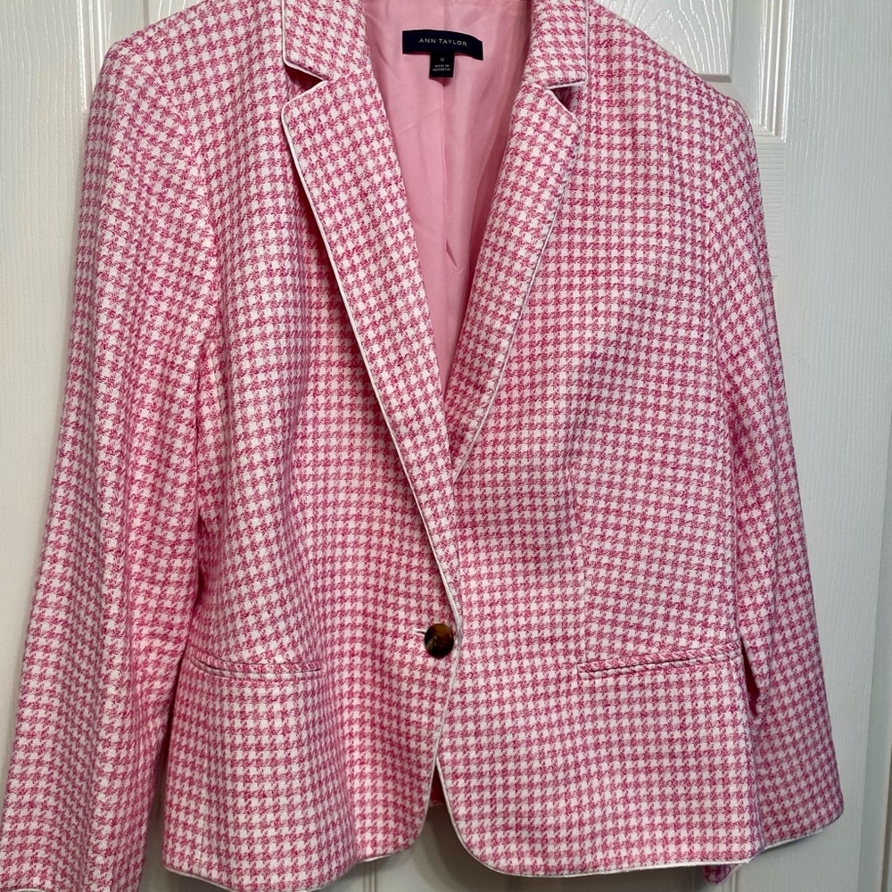 Ann Taylor women’s one button suit blazer 12